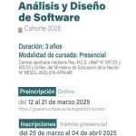 Preinscripción online para la Tecnicatura en Análisis y Diseño de Software